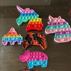 Unicorn and Hippo Pop It Fidget Toy Collection